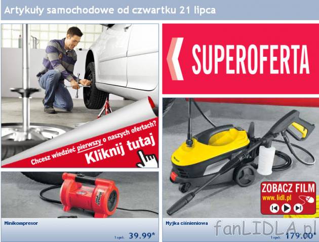 Gazetka Lidl Artykuły samochodowe od czwartku 21 lipca 2011