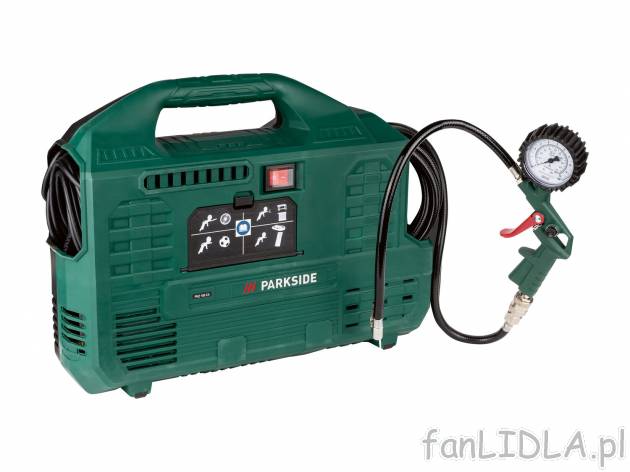 Sprężarka przenośna bezolejowa z manometrem 1100 W Parkside PKZ 180 C5, cena ...