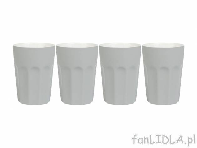 Zestaw szklanek porcelanowych, 4 szt. Ernesto, cena 24,99 PLN 
szklanki do capuccino ...