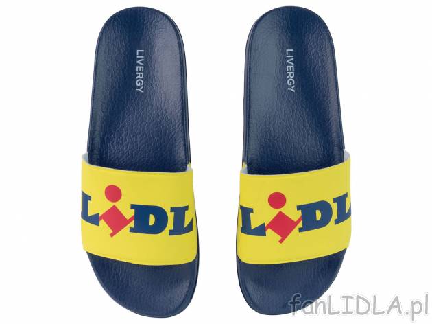 Klapki męskie z logo LIDL , cena 24,99 PLN 
- rozmiary: 41-46
- lekka, giętka ...