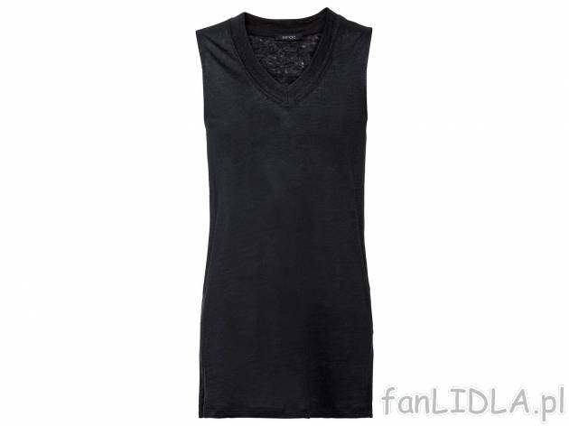 Top damski z lnu Esmara, cena 39,99 PLN 
- 100% lnu
- rozmiary: XS-L
Dostępne rozmiary

Opis

- ...