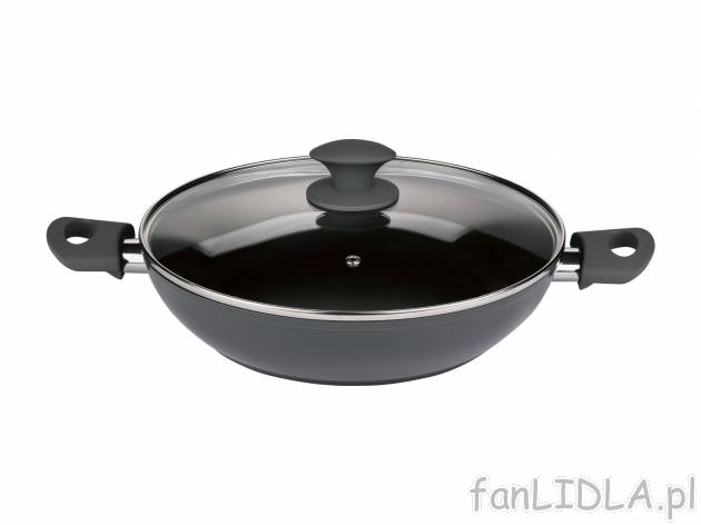 Patelnia aluminiowa Ø 28 cm z pokrywką Ernesto, cena 59,90 PLN 
- przystosowana ...