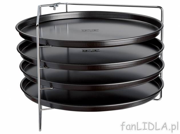 Zestaw 4 blach do pieczenia pizzy Ø 29 cm Zenker, cena 49,99 PLN 
- do równoczesnego ...