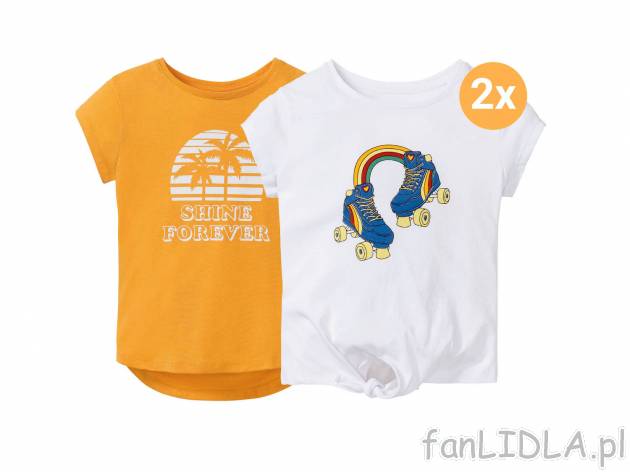 T-shirt młodzieżowy z bawełny, 2 szt.* , cena 7,99 PLN 
*Artykuł dostępny ...