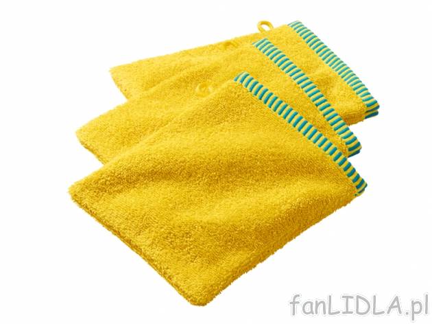 Myjki 3 szt. Miomare, cena 9,99 PLN za 1 opak. 
- 16 x 21 cm 
- 10 kolorów 
- 100% ...