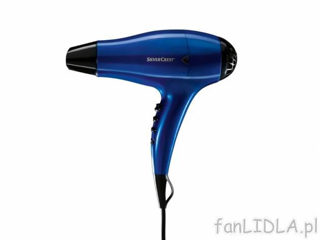 Suszarka z jonizacją 2200W Silvercrest, cena 49,99 PLN za 1 szt. 
- przycisk zimnego ...