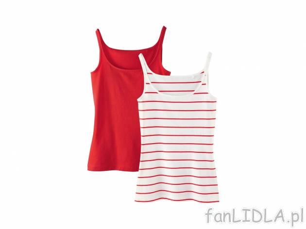 Topy, 2 szt. , cena 24,99 PLN 
- materiał: 95% bawełna, 5% elastan
- rozmiary: ...