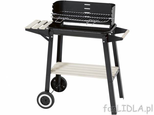Grill na kółkach , cena 89,90 PLN 
- 84 x 86 x 45 cm (szer. x wys. x gł.)
- ...