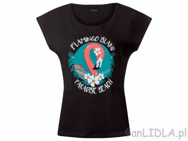 T-shirt damski z bawełny Esmara, cena 14,99 PLN 
- rozmiary: XS-L
- 100% bawełny
Dostępne ...