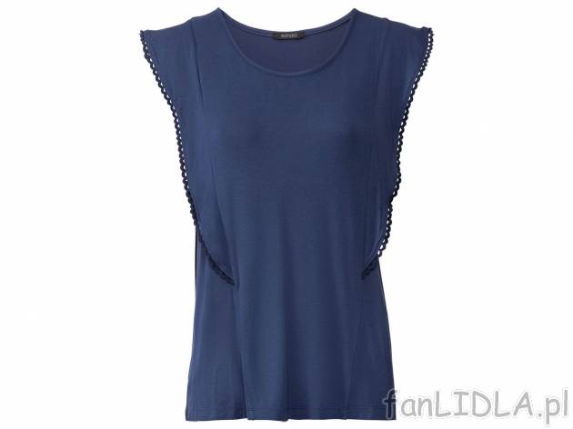T-shirt damski z wiskozy Esmara, cena 21,99 PLN 
- 95% wiskozy (LENZING&trade; ...