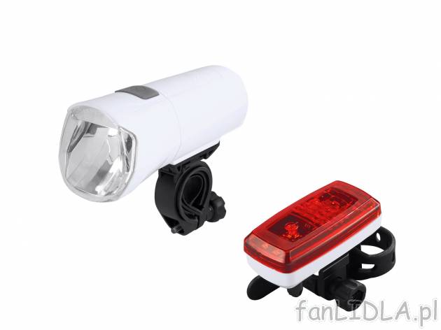 Komplet 2 lampek rowerowych LED , cena 29,99 PLN. 
- 2 zestawy do wyboru
- lampka ...