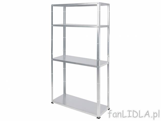 Regał metalowy , cena 69,90 PLN 
- z ocynkowanej stali
- 75 x 148 x 30 cm (szer. ...