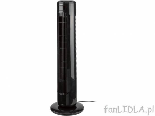 Wentylator 45 W Silvercrest, cena 129,00 PLN 
- wysokość (ze stopą): 74 cm
- ...