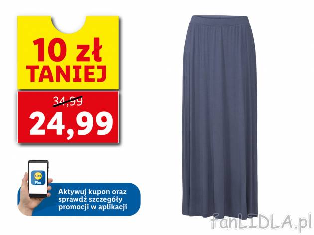 Spódnica damska z wiskozy Esmara, cena 34,99 PLN 
- 95% wiskozy (LENZING&trade; ...