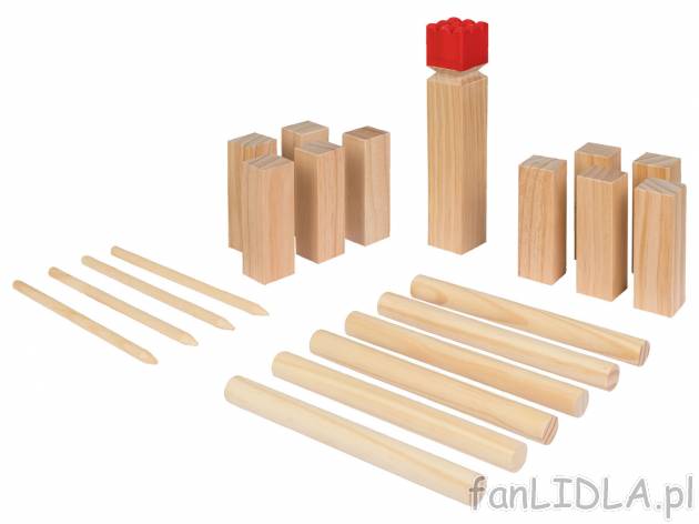 Drewniana gra Kubb Playtive, cena 44,99 PLN 
- z naturalnego drewna
- król, 10 ...