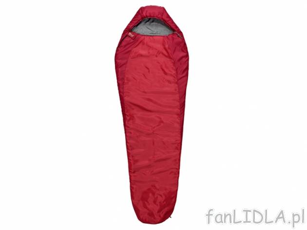 Lekki śpiwór mumia Crivit Outdoor, cena 59,90 PLN za 1 opak. 
- wygodny i lekki ...