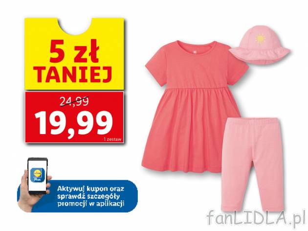 Zestaw dziecięcy z bawełny , cena 24,99 PLN 
- 100% bawełny, legginsy: 95% bawełny, ...