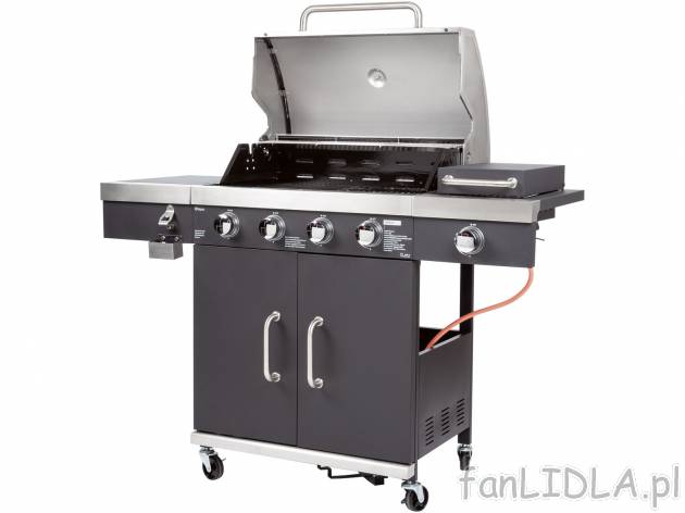 Grill gazowy 4-palnikowy Powerzone, Power Zone, cena 999,00 PLN 
- gałki do regulacji ...