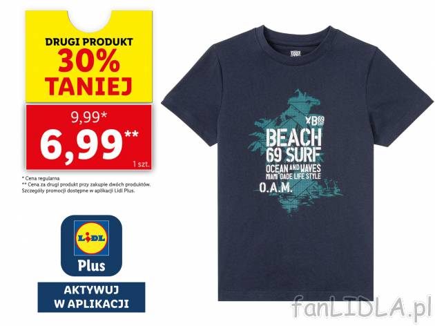 T-shirt chłopięcy z bawełny , cena 9,99 PLN 
- rozmiary: 122-164
- 100% bawełny
Dostępne ...