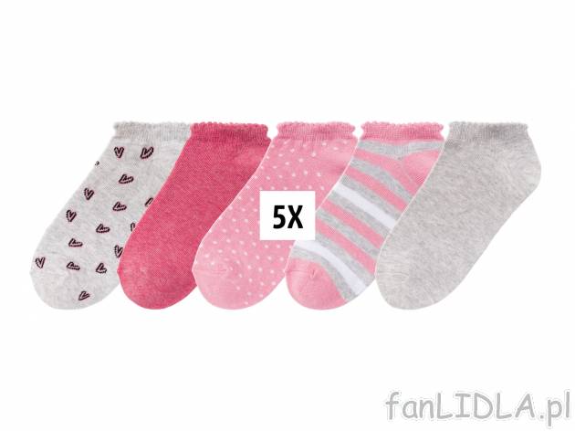 Skarpetki dziewczęce, 5 par* , cena 2,99 PLN 
*Artykuł dostępny wyłącznie ...