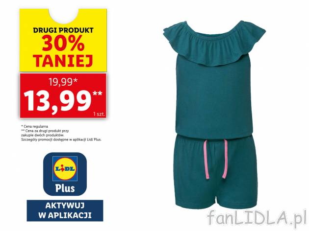 Kombinezon dziewczęcy z wiskozy , cena 19,99 PLN 
- 95% wiskozy (LENZING™ ECOVERO™), ...