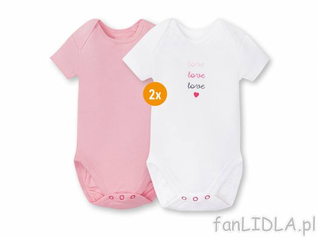 Body dziecięce z bawełny, 2 szt.* , cena 5,99 PLN 
* Artykuł dostępny wyłącznie ...