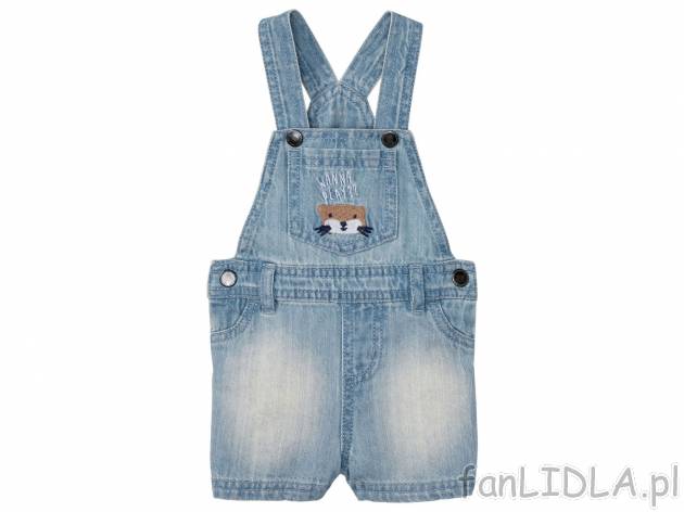 Ogrodniczki jeansowe dziecięce z biobawełny , cena 24,99 PLN 
- 100% biobawełny
- ...