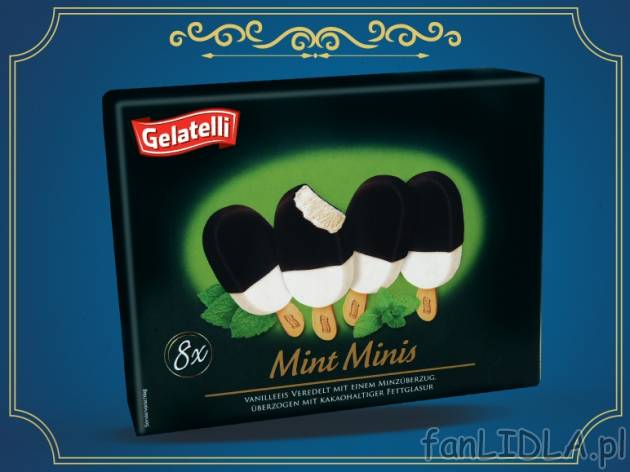 Lody , cena 6,99 PLN za 8x50 ml, 1L=17,48 PLN. 
- Doskonałe lody śmietankowe ...