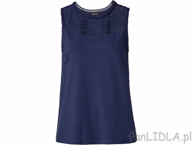 Top damski z bawełny Esmara, cena 19,99 PLN 
- 96% bawełny, 4% elastanu (LYCRA&reg;)
- ...