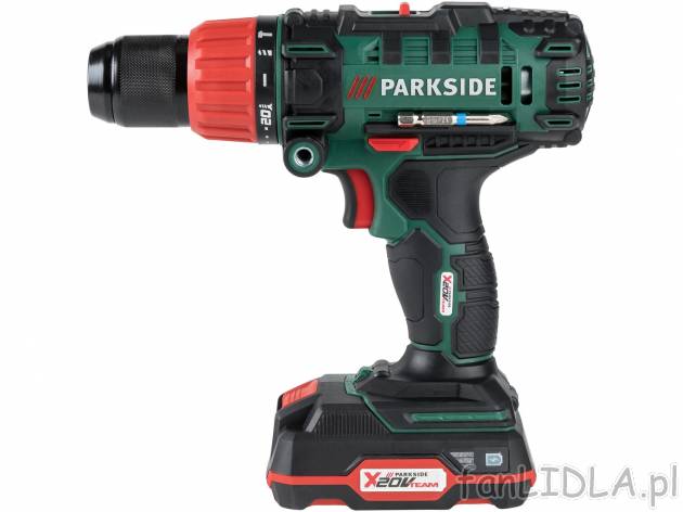 Akumulatorowa wiertarkowkrętarka z udarem, Parkside, X20VTeam 20 V , cena 259,00 ...