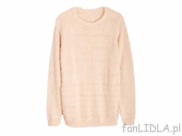Sweter dziewczęcy z szenili w cenie 34,99 za sztukę. OFerta idealna na chłodniejsze ...