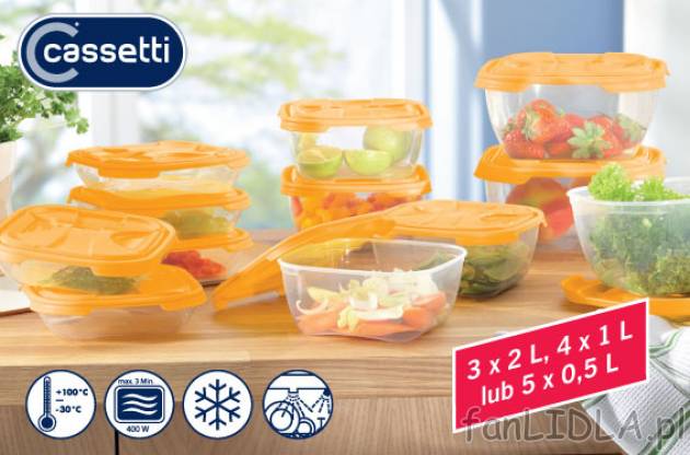 Pojemniki do żywności cena 7,99PLN za 1 opakowanie
- do wyboru: 3 x 2 L, 4 x ...