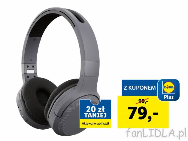 Słuchawki z Bluetooth® Silvercrest, cena 99,00 PLN 
- z efektami świetlnymi ...