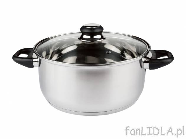 Garnek ze stali szlachetnej z pokrywką Ernesto, cena 34,99 PLN 
- przystosowany ...