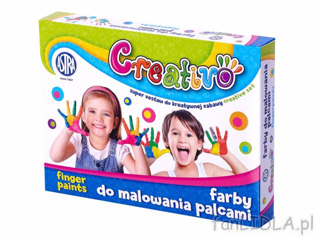 Astra Creativo - farby do malowania palcami , cena 14,99 PLN 
- 4 kolory
- ok. ...