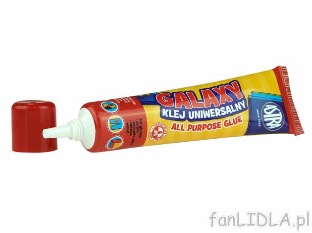 Klej uniwersalny Astra , cena 2,79 PLN 
- ok. 40 ml
- uniwersalny klej na bazie ...