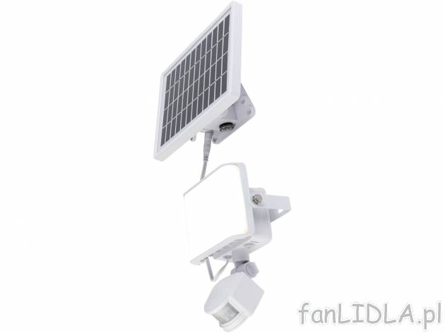 Reflektor solarny LED z czujnikiem ruchu Livarno, cena 119,00 PLN 
- zintegrowany ...