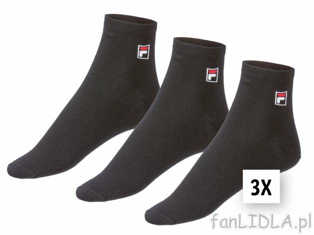 Skarpetki męskie FILA, 3 pary* , cena 9,99 PLN 
* Artykuł dostępny wyłącznie ...