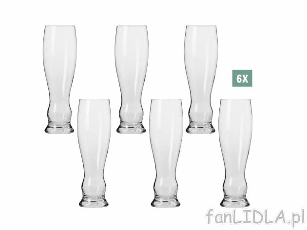 SPLENDOUR Zestaw 6 szklanek do piwa, 500 ml , cena 29,99 PLN 
- wysokość: 235 ...