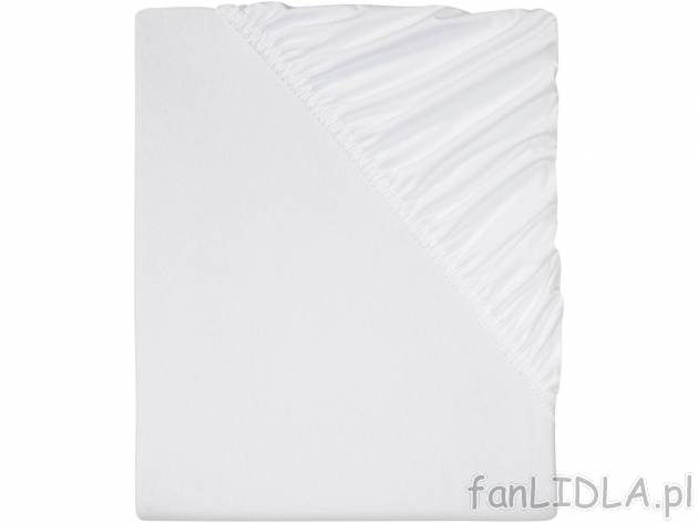 Prześcieradło z dżerseju z gumką Livarno, cena 29,99 PLN 
90-100 x 200 cm 
- ...