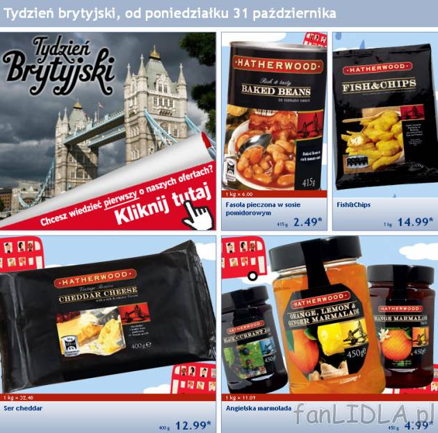 Tydzień brytyjski w Lidl