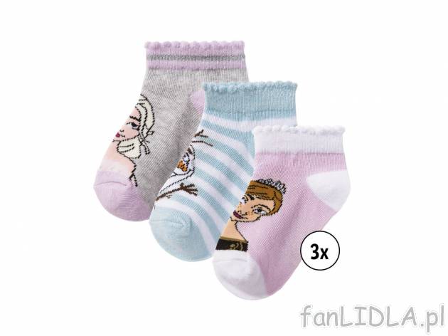 Skarpetki dziecięce z bohaterami bajek, 3 pary* , cena 3,49 PLN 
* Artykuł dostępny ...