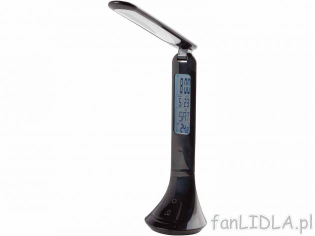 Lampka biurkowa LED z zegarem Livarno, cena 49,99 PLN 
- dotykowy, 3-stopniowy przyciemniacz ...