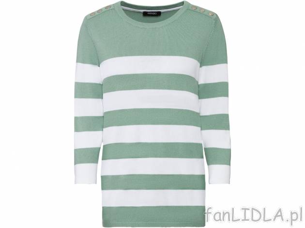 Sweter damski Esmara, cena 34,99 PLN 
- 70% wiskozy (LENZING™ ECOVERO™), 30% ...