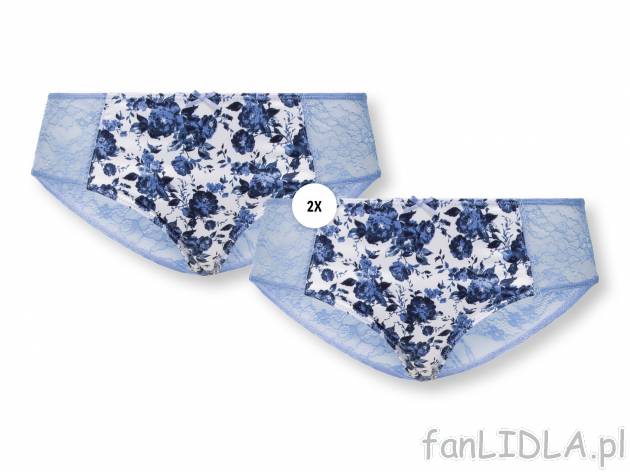 Majtki damskie z koronką, 2 pary* Esmara Lingerie, cena 11,49 PLN 
*Artykuł dostępny ...