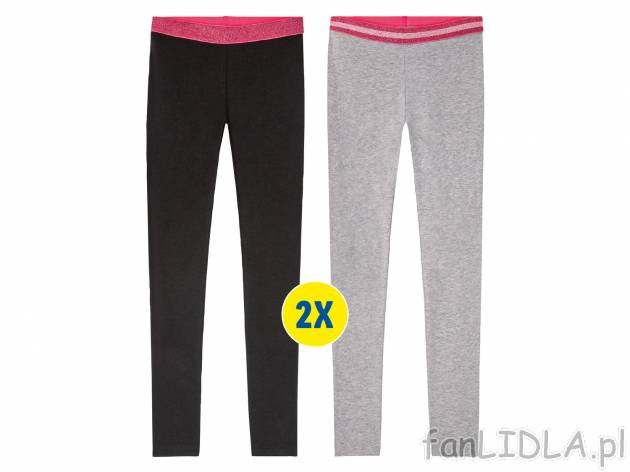 Legginsy dziewczęce z bawełny, 2 pary* , cena 9,99 PLN 
* Artykuł dostępny ...