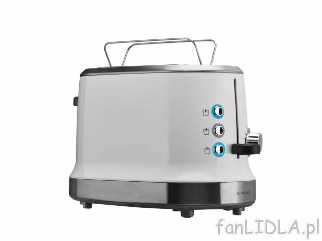 Toster 950 W , cena 69,90 PLN 
- 3 kolory
- z nasadką do opiekania bułek
- ...