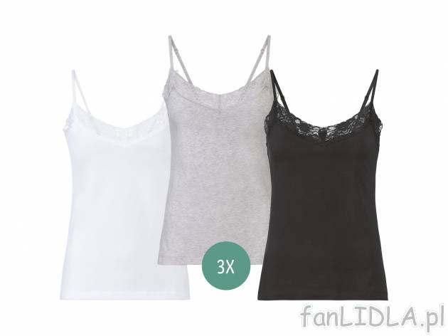 Top damski, 3 szt.* Esmara, cena 11,99 PLN 
* Artykuł dostępny wyłącznie w ...