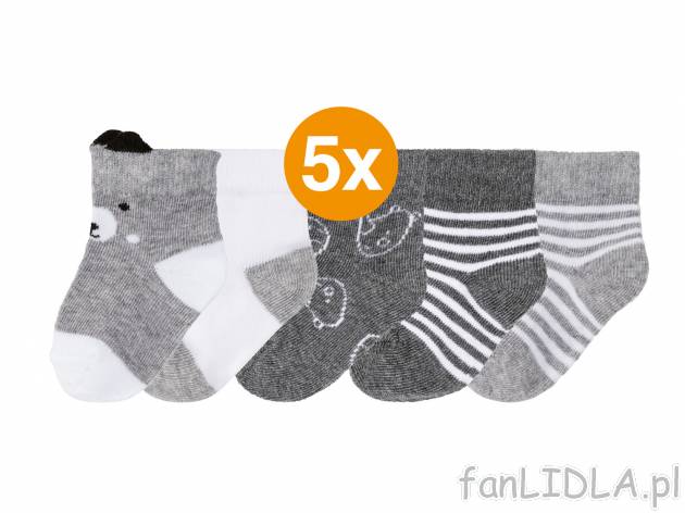 Skarpetki niemowlęce, 5 par* , cena 2,99 PLN 
* Artykuł dostępny wyłącznie ...