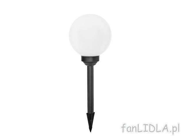 Lampa solarna LED Ø kuli: ok. 15 cm , cena 16,99 PLN 
- Ø kuli: ok. 15 cm
- ...